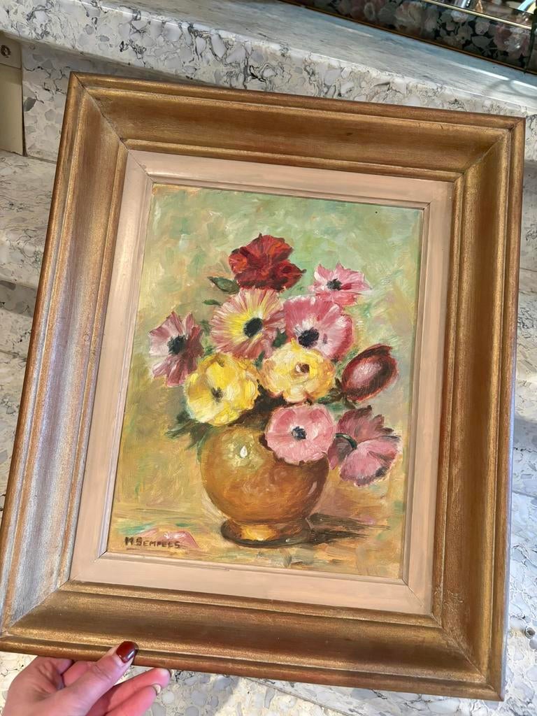H.Sempers olieverf schilderij op doek, Antiek en Kunst, Kunst | Schilderijen | Klassiek, Ophalen of Verzenden
