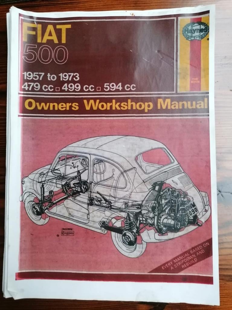 Gekopieerde werkplaatshandboek Fiat 500 oldtimer, Ophalen of Verzenden