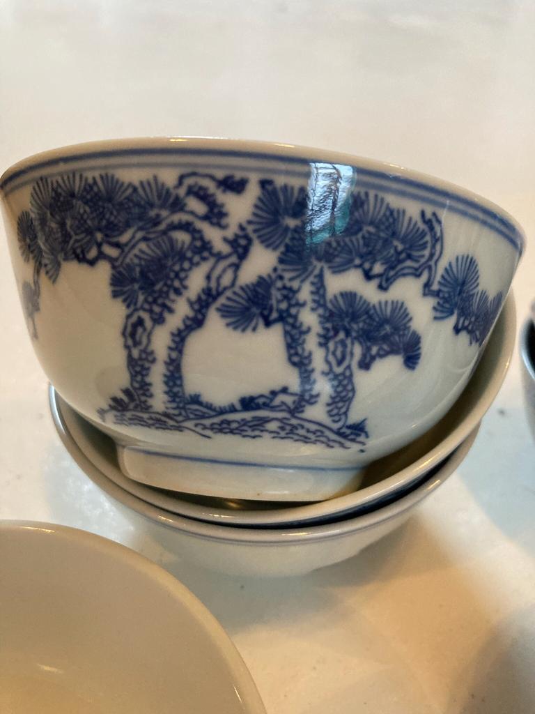 13 chinese kommen, Ophalen of Verzenden, Zo goed als nieuw, Porselein, Kom(men)