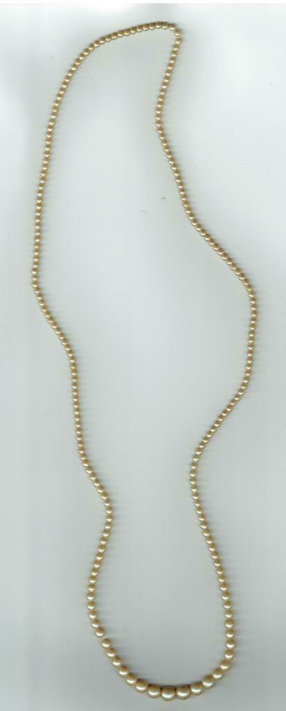 Collier avec perles fantaisie (Bijou 0010), Bijoux, Sacs & Beauté, Colliers, Enlèvement ou Envoi, Utilisé, Blanc, Synthétique