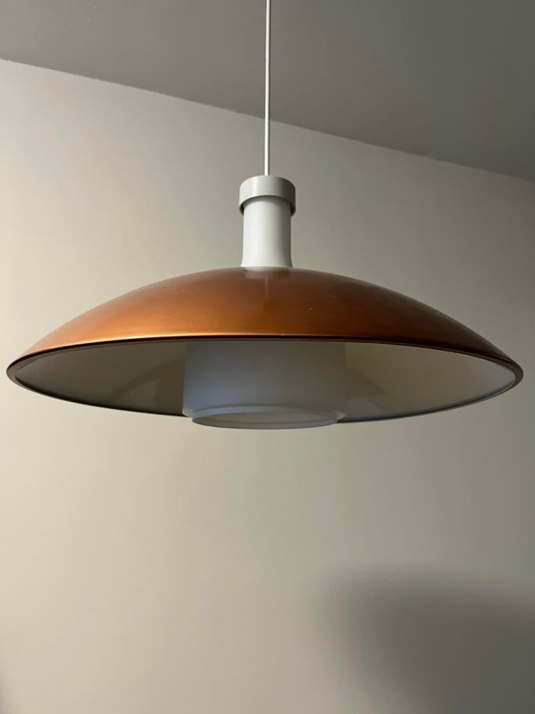 Vintage hanglamp P118 Staff&Schwarz, Ophalen, Gebruikt, Glas, Sixties, mid-century