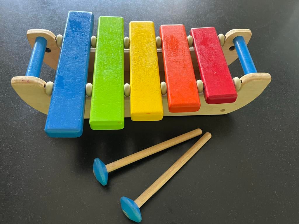 Houten xylofoon met 2 stokjes. Goede staat., Ophalen of Verzenden, Gebruikt, Overige typen