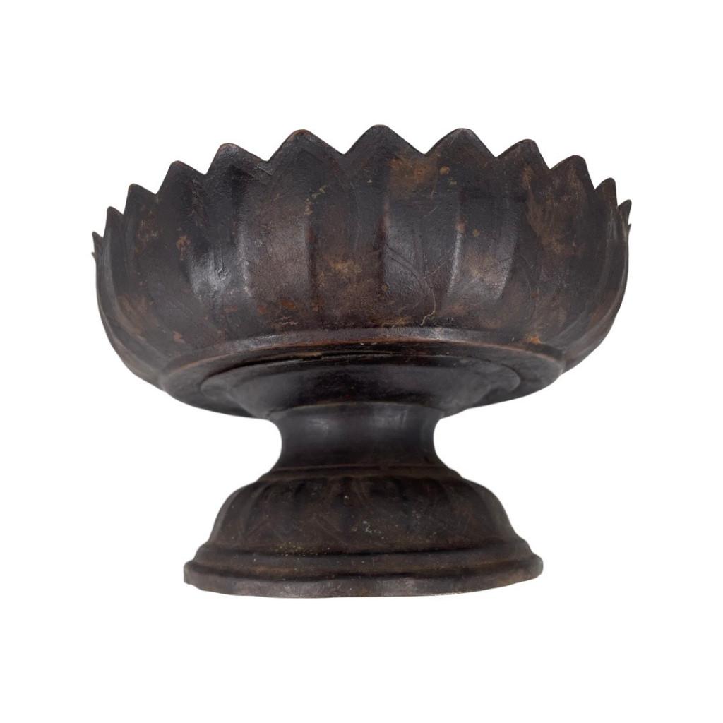 Coupe en Forme de Fleur de Lotus Antique du Népal ou Tibet, Antiquités & Art, Enlèvement ou Envoi