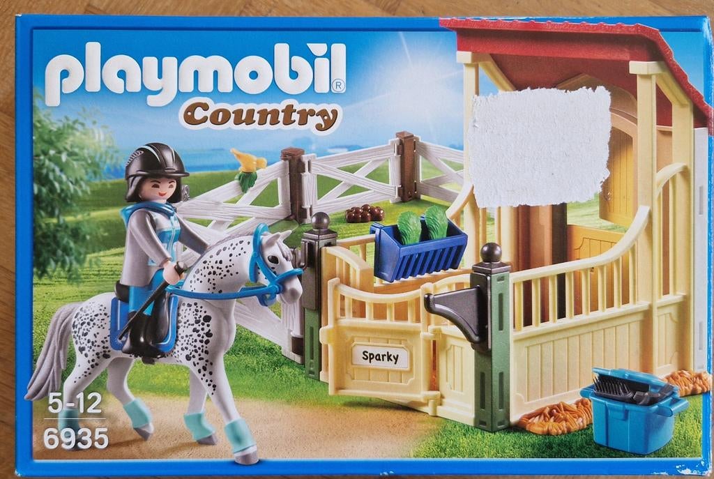 Playmobil 6935 - Action - Paard Horse Sparky Stal Appaloosa, Ophalen