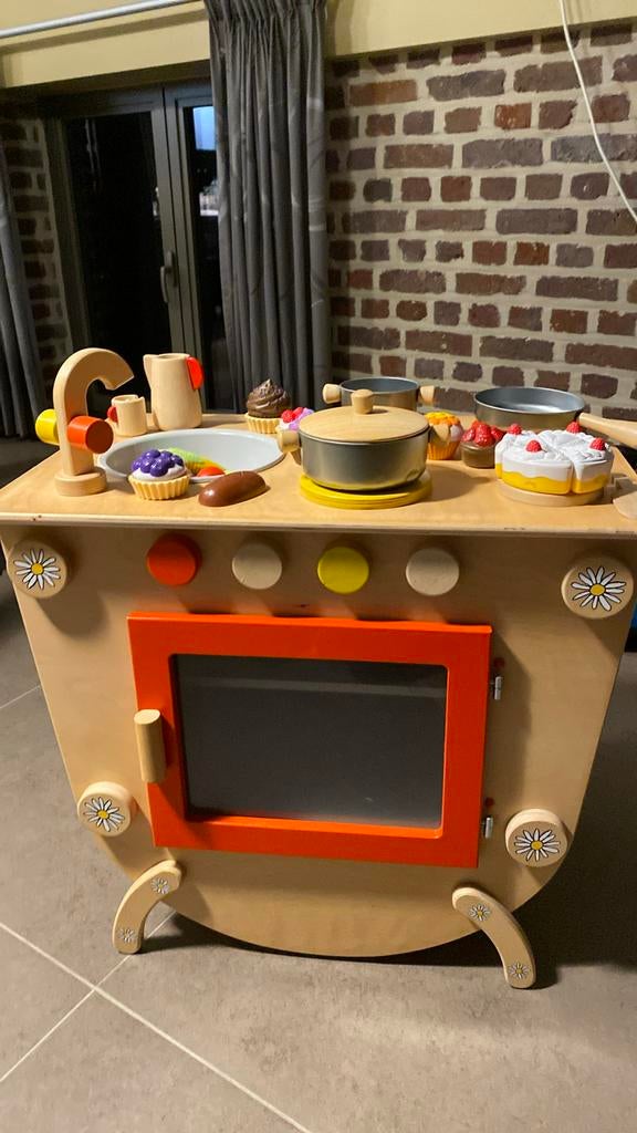 Houten speelgoed keuken/oven, Ophalen, Zo goed als nieuw, Hout