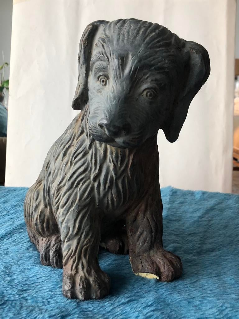 Schattige gietijzeren puppy: jachthond (?), Ophalen, Zo goed als nieuw