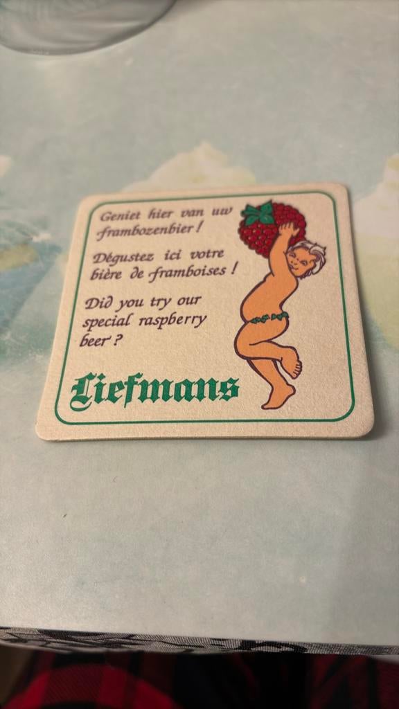 Vieux tapis à bière Liefmans, Enlèvement ou Envoi, Comme neuf, Sous-bock