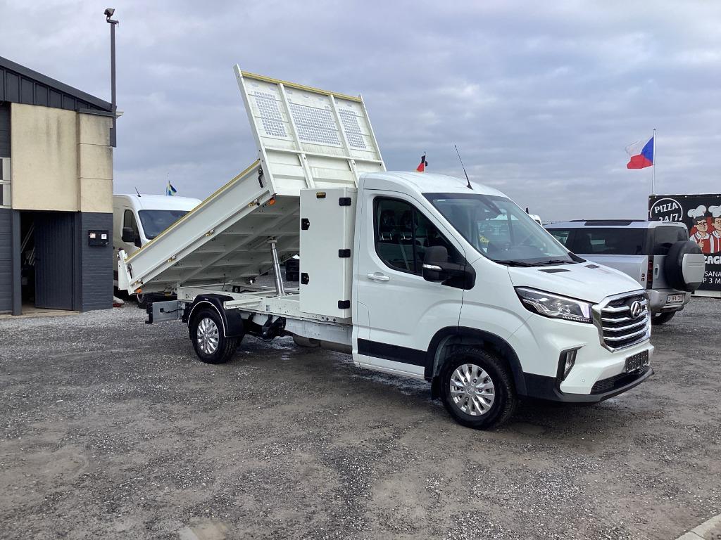 maxus kipper/koffer 20dti 148pk 2023 10km airco/camera, 4 deurs, 4 cilinders, Maxus, Wit