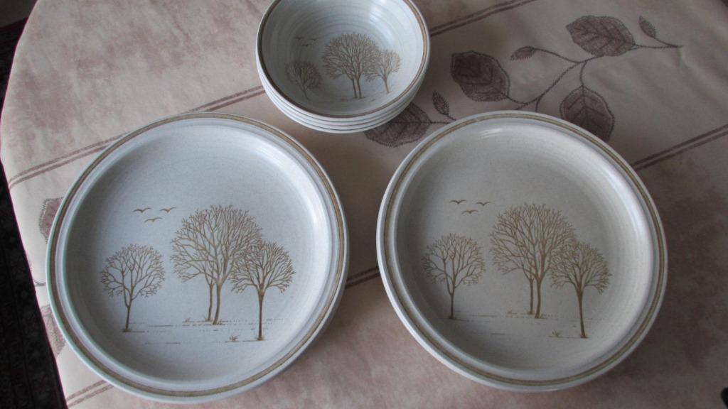 Borden en Vuurvaste schoteltjes, Enlèvement, Comme neuf, Poterie, Assiettes(s)