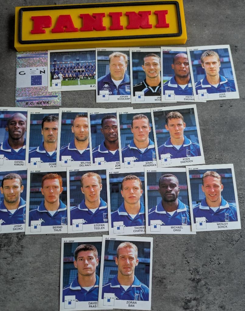 PANINI STICKERS 20X FOOTBALL 2001 RACING GENK VOETBAL, Verzenden, Nieuw