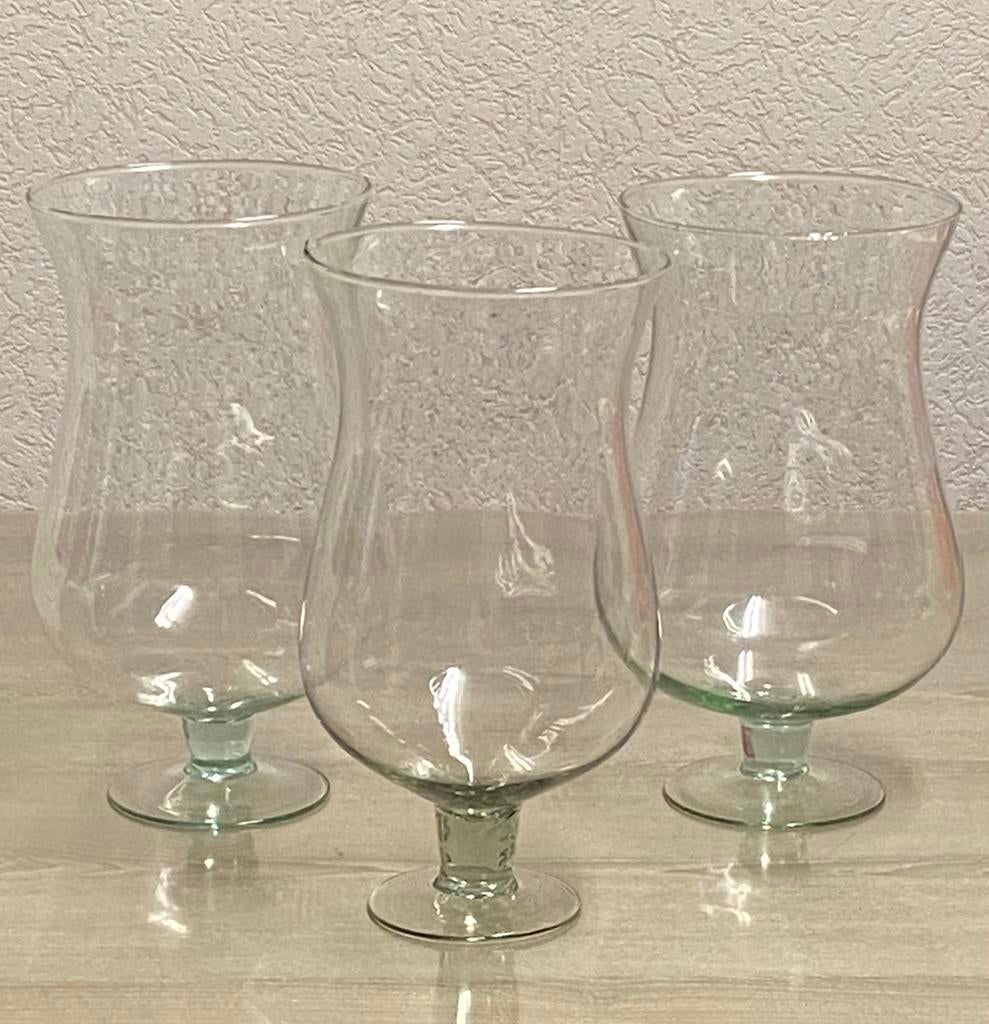 3 grands vases en verre transparent, prix : 8€/pc, Enlèvement ou Envoi, Neuf, Verre, Moins de 50 cm
