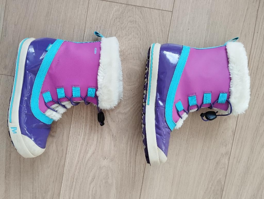 Snowboots meisjes Merrell maat 35 roze, Enlèvement, Utilisé, Bottes de neige