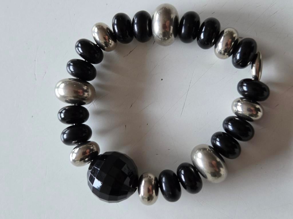 Bracelet en nacre sur élastique, Bijoux, Sacs & Beauté, Bracelets, Enlèvement ou Envoi, Comme neuf, Élastique