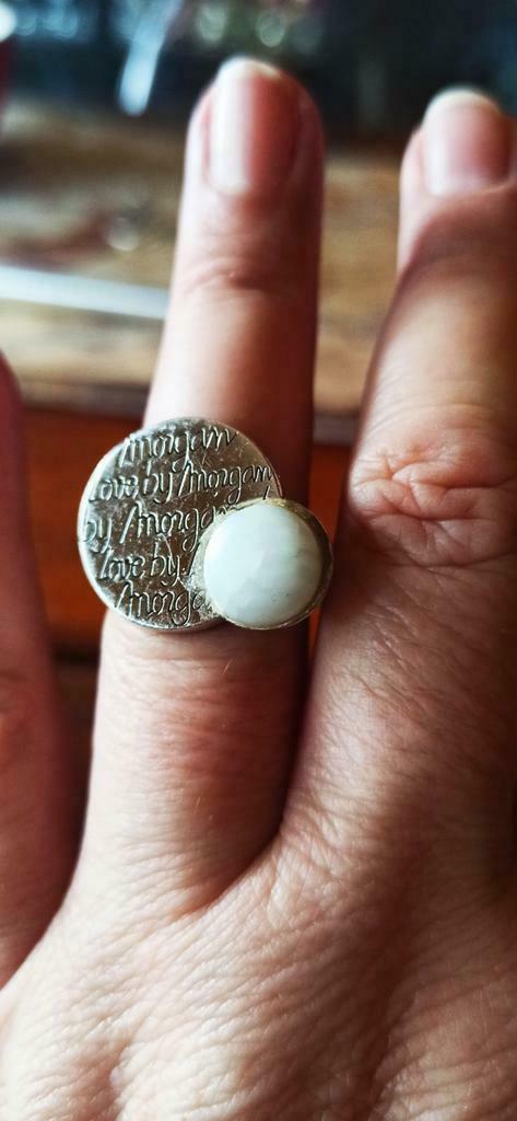 Bague Morgan argent, Bijoux, Sacs & Beauté, Enlèvement ou Envoi, Comme neuf, Argent, Argent
