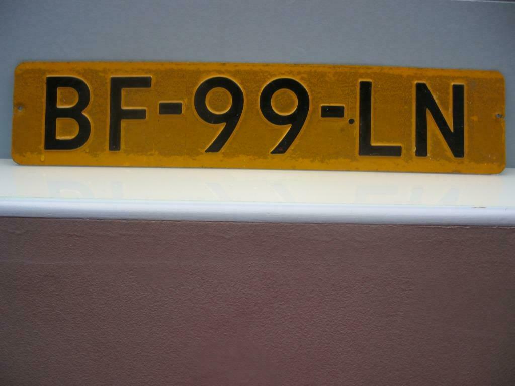 Plaque d'immatriculation néerlandaise en aluminium. Dimensio, Antiquités & Art, Enlèvement ou Envoi
