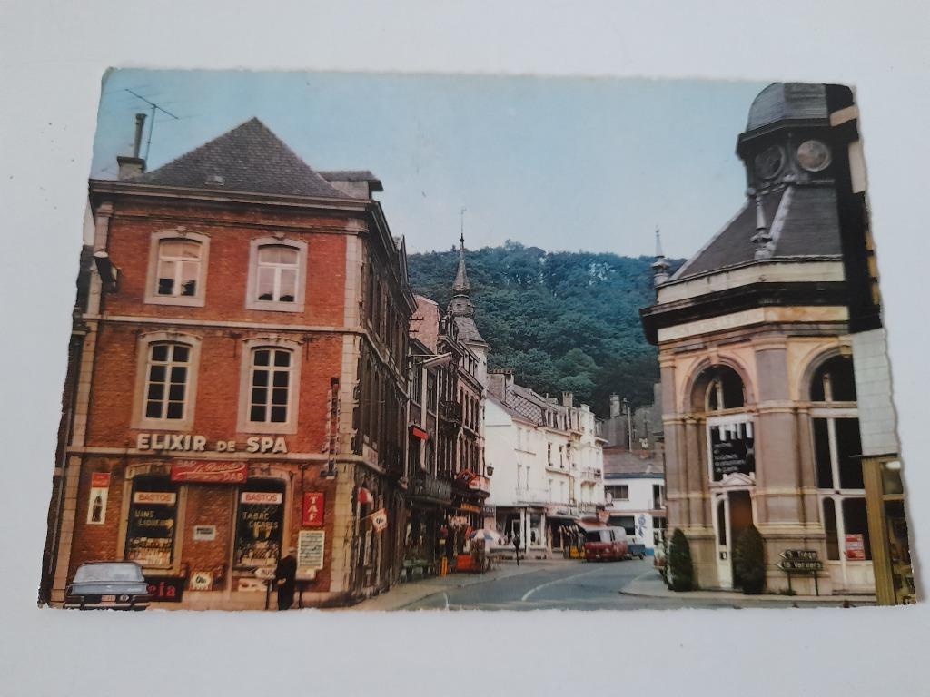 Postcard Spa - Centre et rue du marché, 1960, Enlèvement ou Envoi, 1960 à 1980, Affranchie