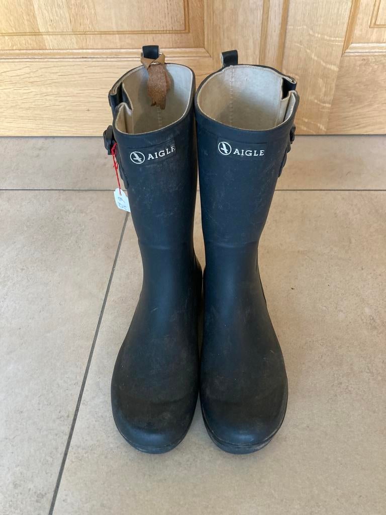 AIGLE Laarzen donker blauw in zeer goede staat. Maat 36., Ophalen, Zo goed als nieuw, Laarzen