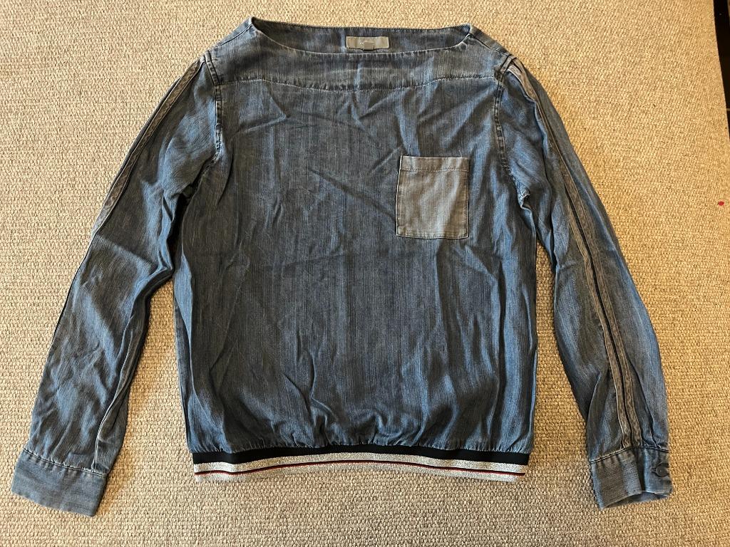 Blouse jeans JBC maat 140 glitter, Ophalen of Verzenden, Zo goed als nieuw, Meisje, Shirt of Longsleeve