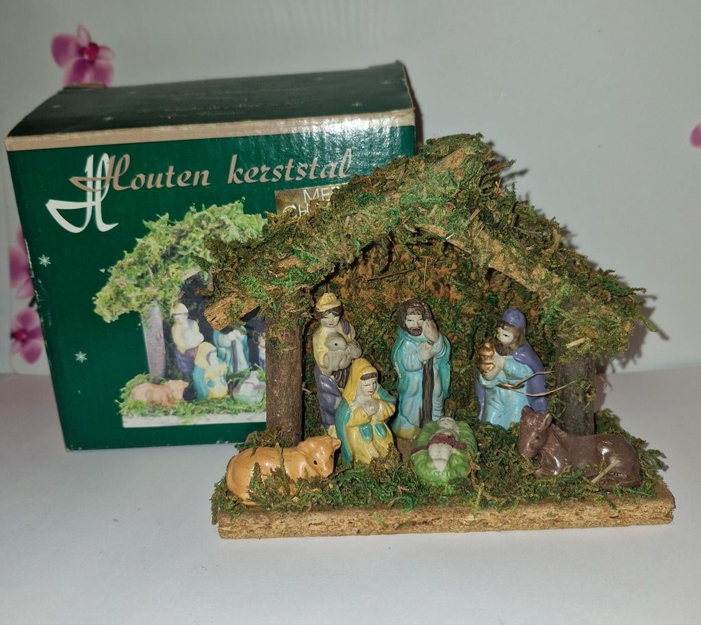 🎄 Houten Kerststal, Diversen, Kerst, Nieuw, Ophalen of Verzenden
