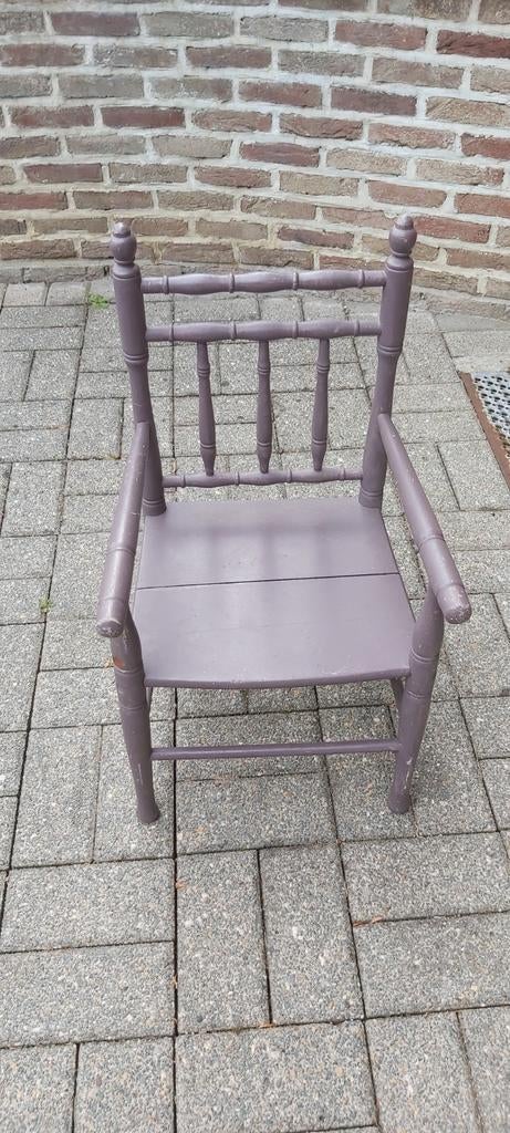 CHAISE ENFANT VINTAGE EN HETRE BOIS PLEIN, Enlèvement, Comme neuf
