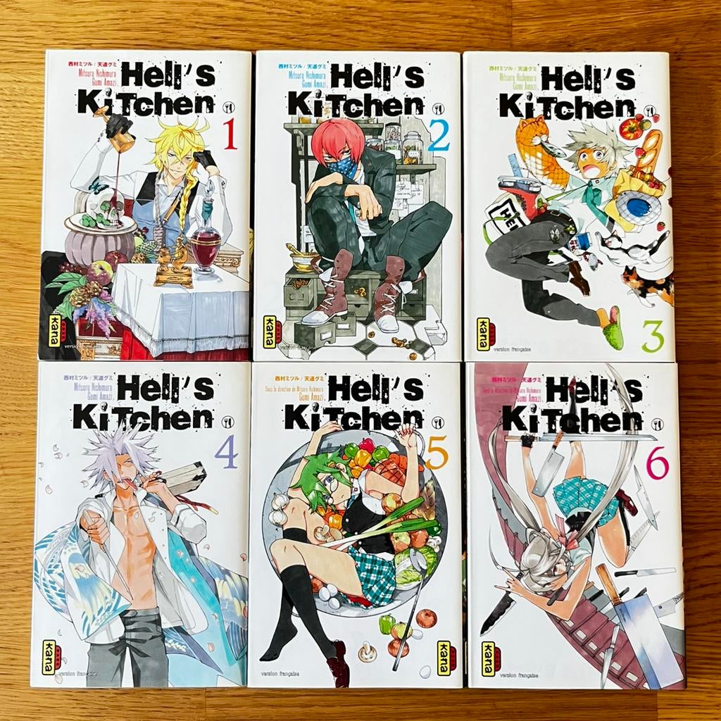 [Manga FR] Hell’s Kitchen (Kana) Tomes 1 à 6 – Très Bon État, Plusieurs comics, Enlèvement, Utilisé, Japon (Manga)