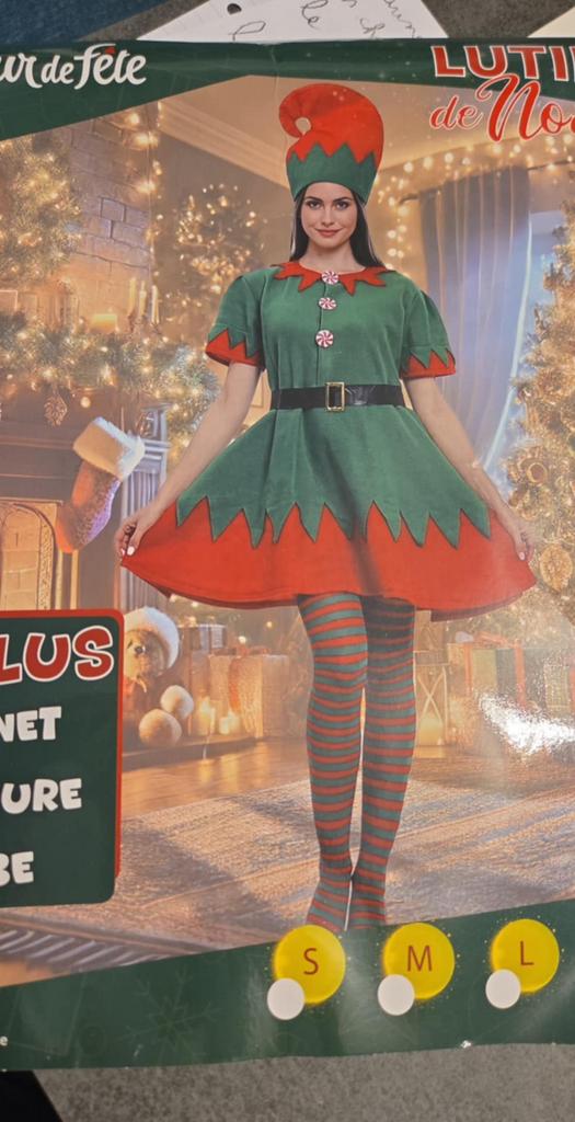 Costume lutin femme + collant, Vêtements | Femmes, Neuf, Taille 36 (S), Enlèvement, Jour de fête