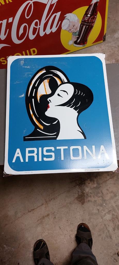 Email Aristona heruitgave van Email. Berge 1990, Ophalen of Verzenden, Gebruikt, Reclamebord