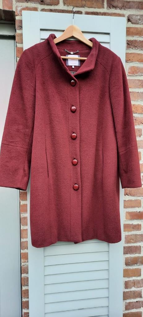 Alcapa-wollen damesjas, zo goed als nieuw, maat 42, Xandres, Ophalen of Verzenden, Zo goed als nieuw, Maat 42/44 (L), Rood