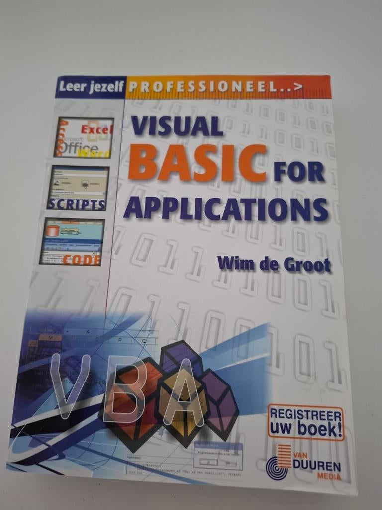 Leer jezelf professioneel Visual Basic voor Applicaties, Boeken, Informatica en Computer, Ophalen of Verzenden, Zo goed als nieuw