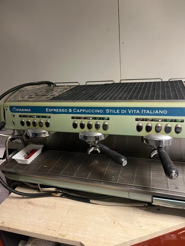 Faema koffiemachine, Ophalen, Gebruikt