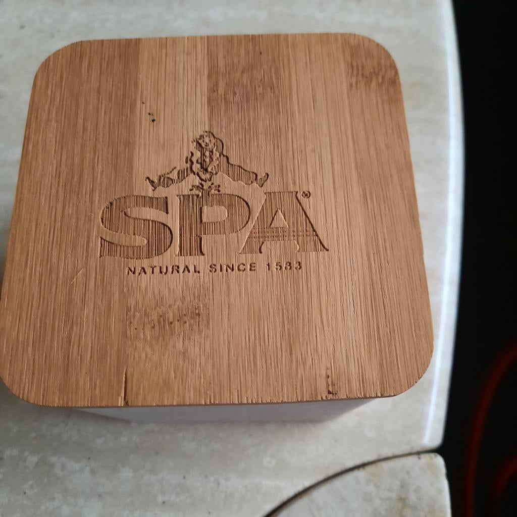 Spa blikken doosje , 10 cm x 9,5 cm, Ophalen of Verzenden, Nieuw, Overige, Overige merken