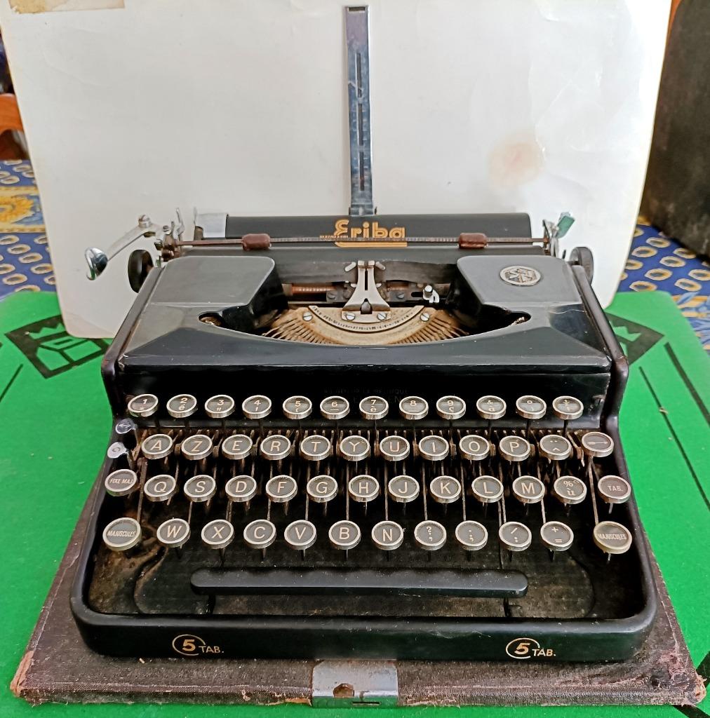 Machine à écrire Naumann Erika 5 Tab + étui, français, 1939, Enlèvement, Utilisé