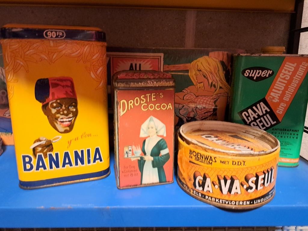 4 origineel oude blikken reclame, Verzamelen, Ophalen of Verzenden