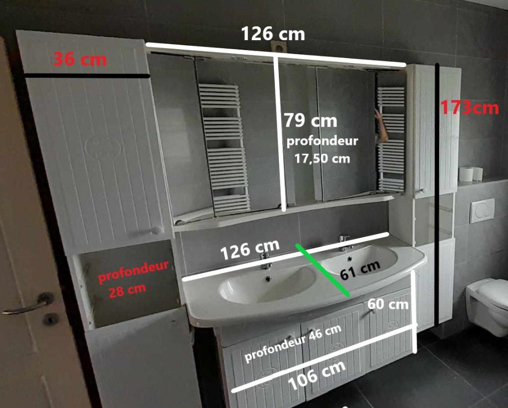 Meubles et accessoires de salle de bain, Enlèvement, Utilisé, Avec baignoire
