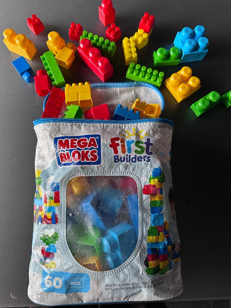 Mega blocks first builders - 60 stuks, Enfants & Bébés, Jouets | Blocs de construction, Enlèvement ou Envoi, Utilisé, Megabloks