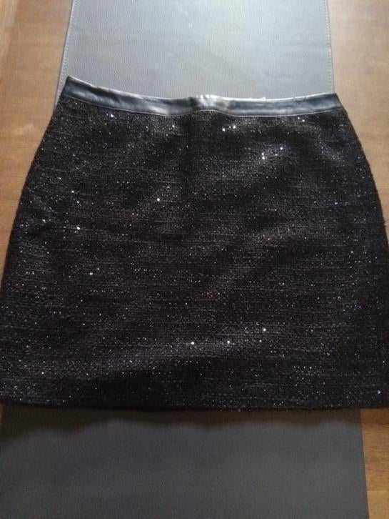ESPRIT Discreet glinsterend zwarte winter cocktail rokje L, Kleding | Dames, Ophalen of Verzenden, Nieuw, Zwart