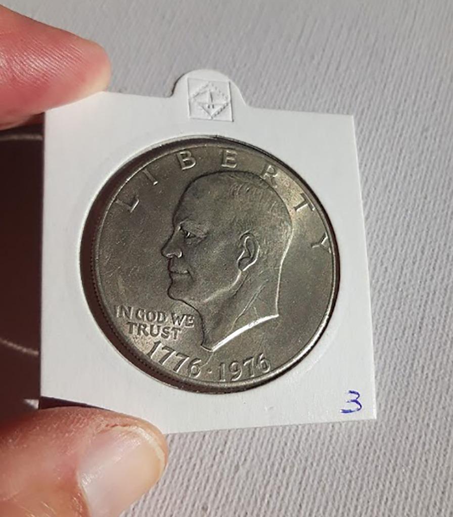 USA 1976 Eisenhower dollar munt 1776-1976 Bi-Centennial -UNC, Envoi, Amérique du Nord, Monnaie en vrac