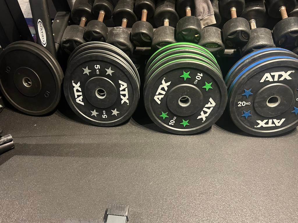 ATX bumper plates, Sport en Fitness, Ophalen, Zo goed als nieuw