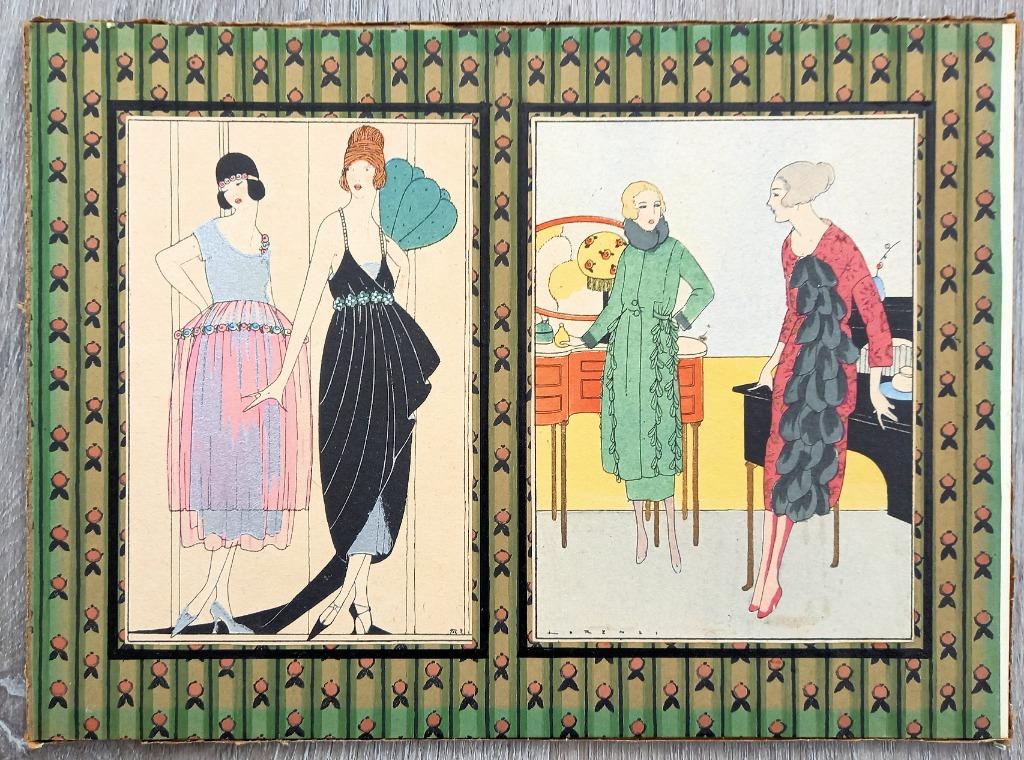 2 Art Deco prenten A462 zilveropdruk goudopdruk, Antiek en Kunst, Kunst | Litho's en Zeefdrukken, Ophalen of Verzenden