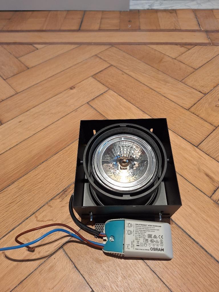 4 spots box trimless Delta light AR 111, Ophalen, Metaal of Aluminium, Zo goed als nieuw, Inbouw