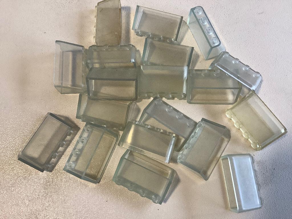 Lego Windscreen 2 x 4 x 1 2/3 - 19 stuks / 291-14, Ophalen of Verzenden, Gebruikt, Losse stenen, Lego