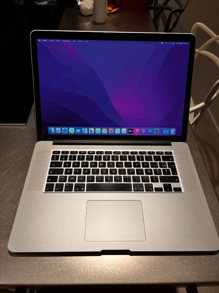 MACBOOK PRO 15” RETINA QUAD-CORE I7, 512 GB, Utilisé, Azerty, 15 pouces