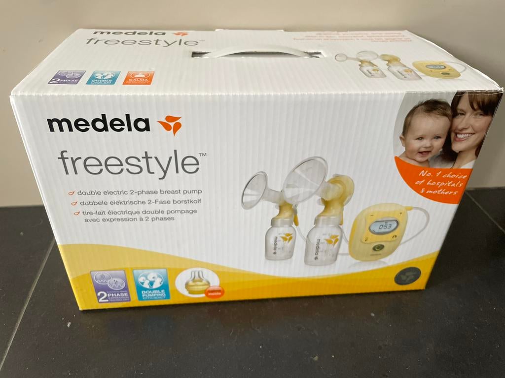 Medela freestyle dubbele draadloze elek. 2-fase borstkolf, Ophalen, Gebruikt, Borstkolf