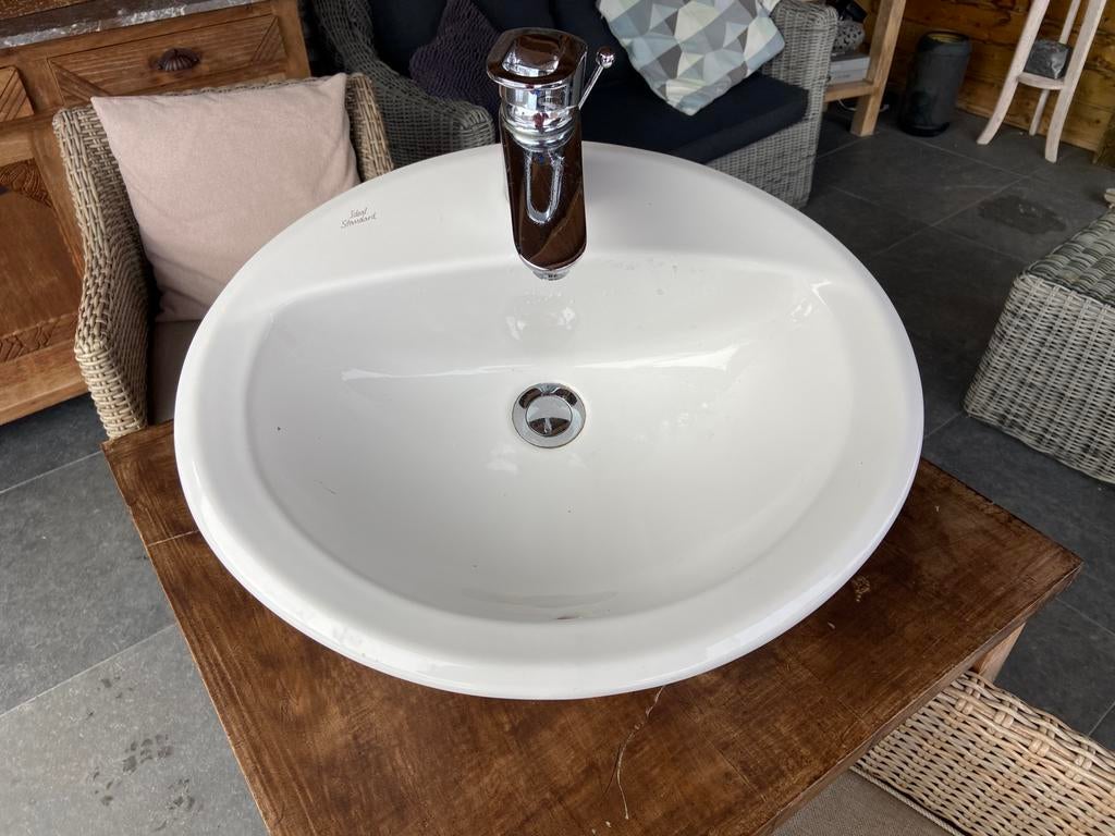 Inbouw lavabo + mengkraan, Enlèvement, Comme neuf, Lavabo