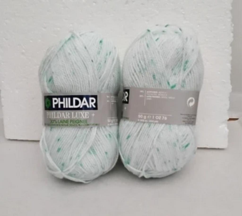 pelotes de laine , phil luxe  , phildar (lot de2, Enlèvement ou Envoi, Neuf, Tricot ou Crochet, Aiguille