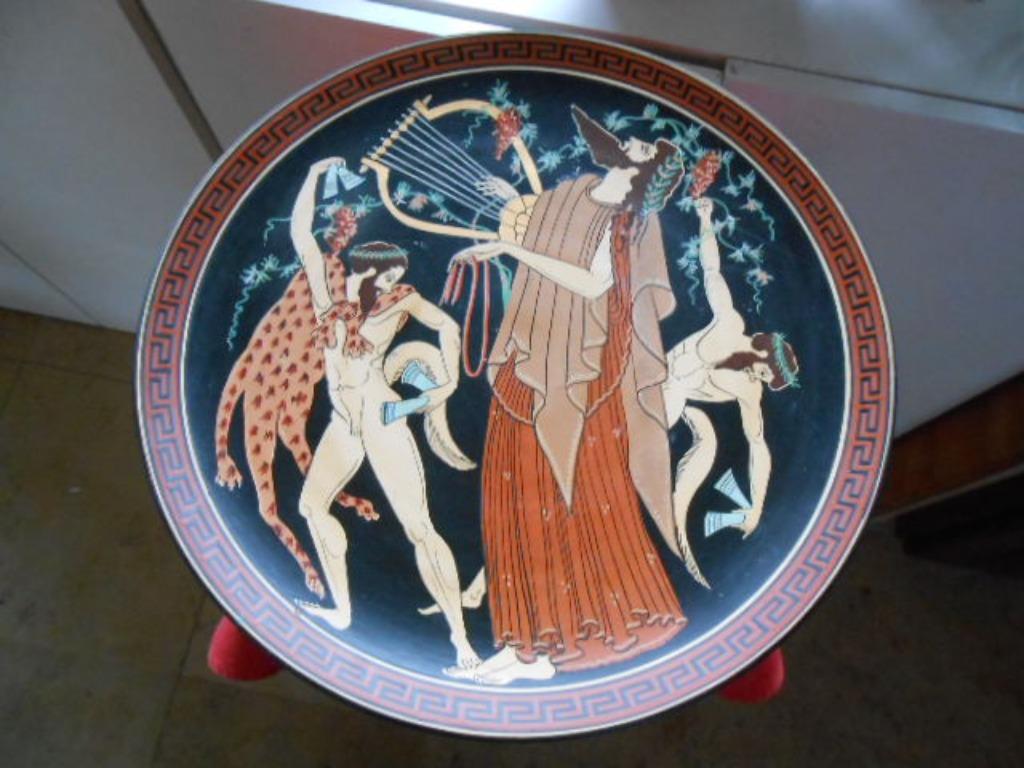 plat mural "Lucas" peint à la main en Grèce, Enlèvement ou Envoi