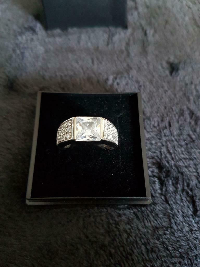 Ring in zilver 925 maat 52, Enlèvement ou Envoi, Comme neuf, Avec cristal, Femme