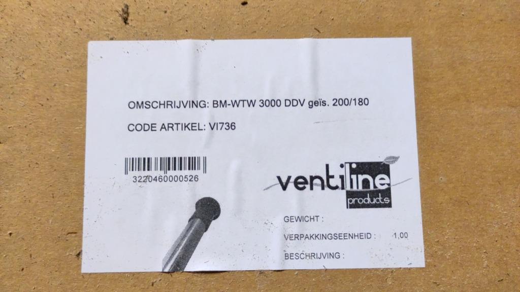 Ventiline BM-WTW 3000 sortie de toit de ventilation VI736, Neuf, Gris, Enlèvement, Autres types