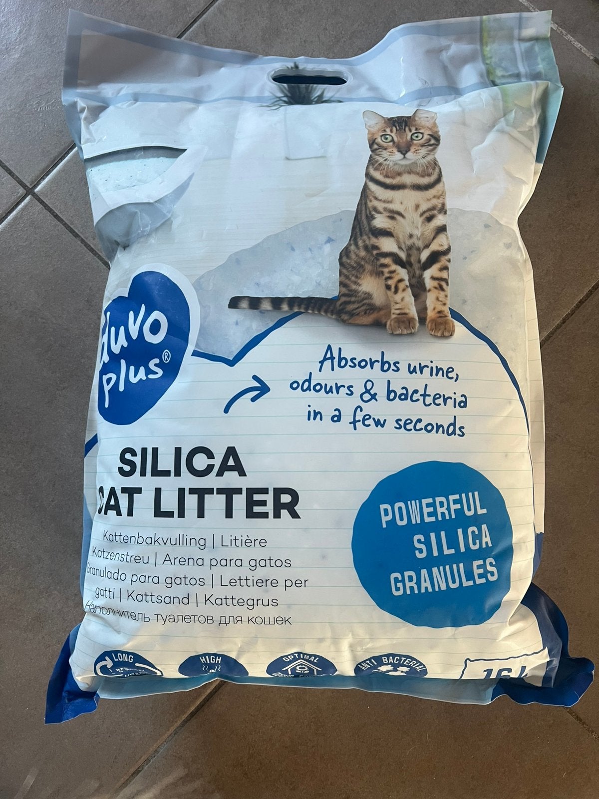 Litière pour chat Duvo Plus Silica 16L, Animaux & Accessoires, Enlèvement, Neuf, Fermé