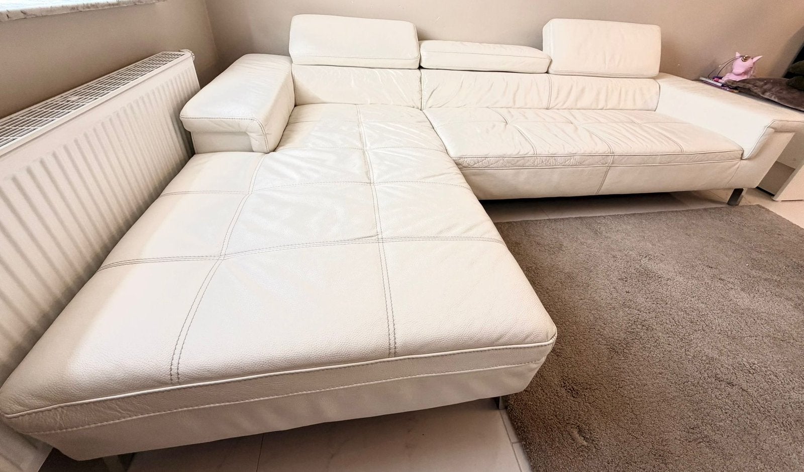 Divan en cuir, Maison & Meubles, Enlèvement, Comme neuf, Cuir